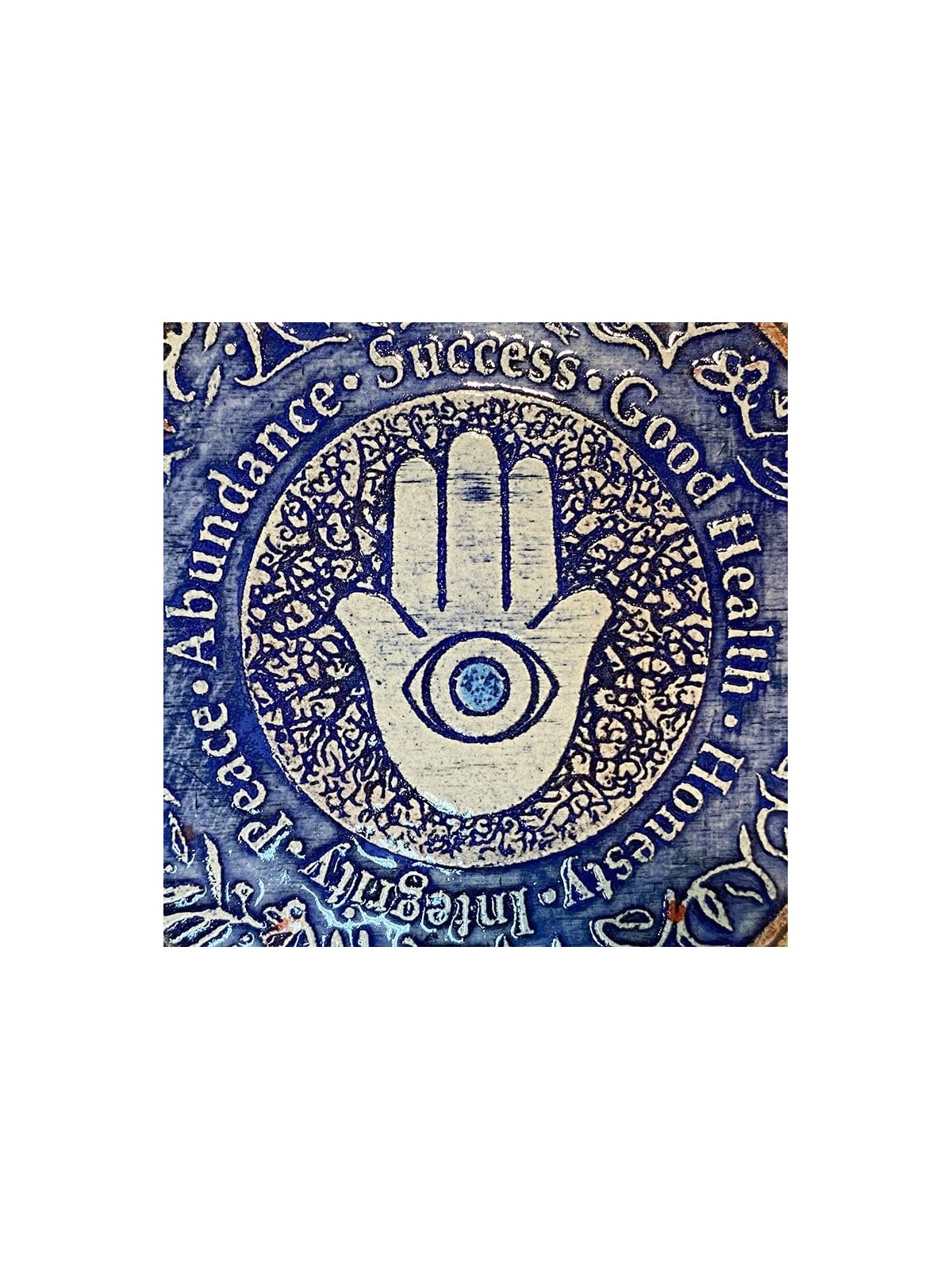 Art in Clay Handmade Ceramic Blessings and Hamsa Plaque Wall Hanging