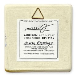 Art in Clay Handmade Ceramic Blessings and Hamsa Plaque Wall Hanging