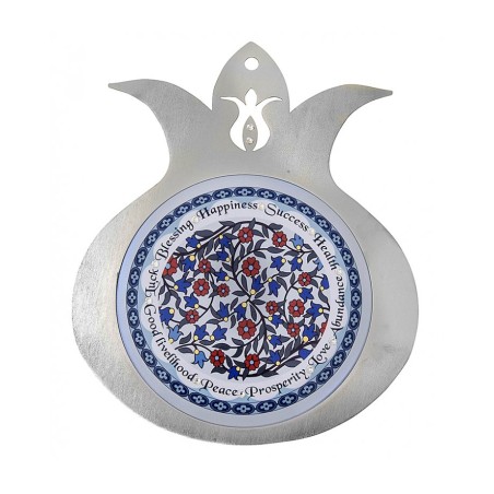 Dorit Judaica Blue Pomegranate Wall Plaqu... | Jewish Gift from Israel