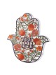 Colorful Pomegranate Hamsa Sculpture by Dorit Judaica