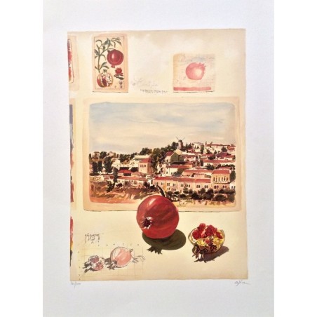 Arie Azene - Pomegranate in Jerusalem (Hand Signed & Numbered Limited