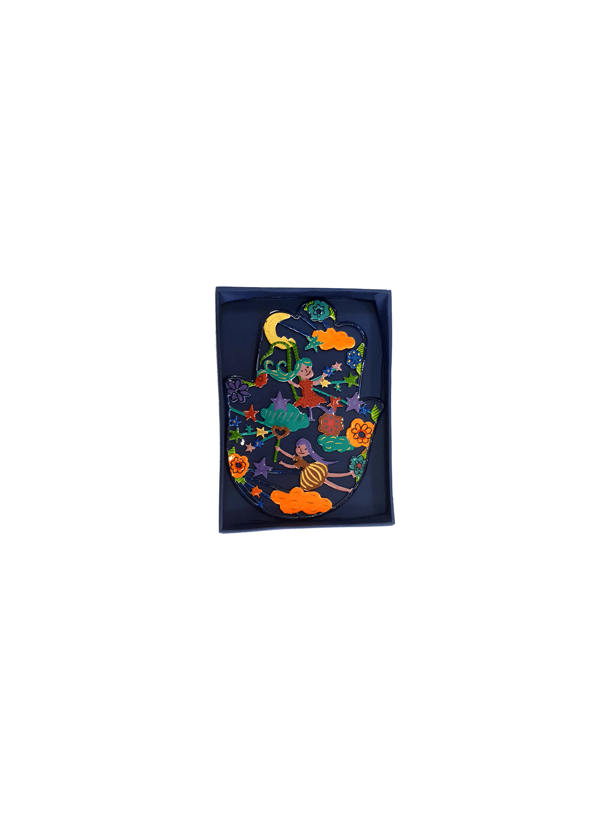 Yair Emanuel Hand Painted Hamsa Wall Hanging - Design Option