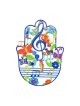 Yair Emanuel Hand Painted Hamsa Wall Hanging - Design Option