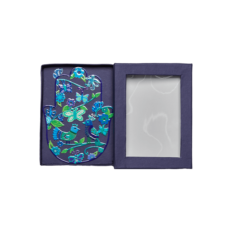 Yair Emanuel Hand Painted Hamsa Wall Hanging - Design Option