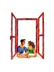 David Gerstein Signed Sculpture - Window with Couple