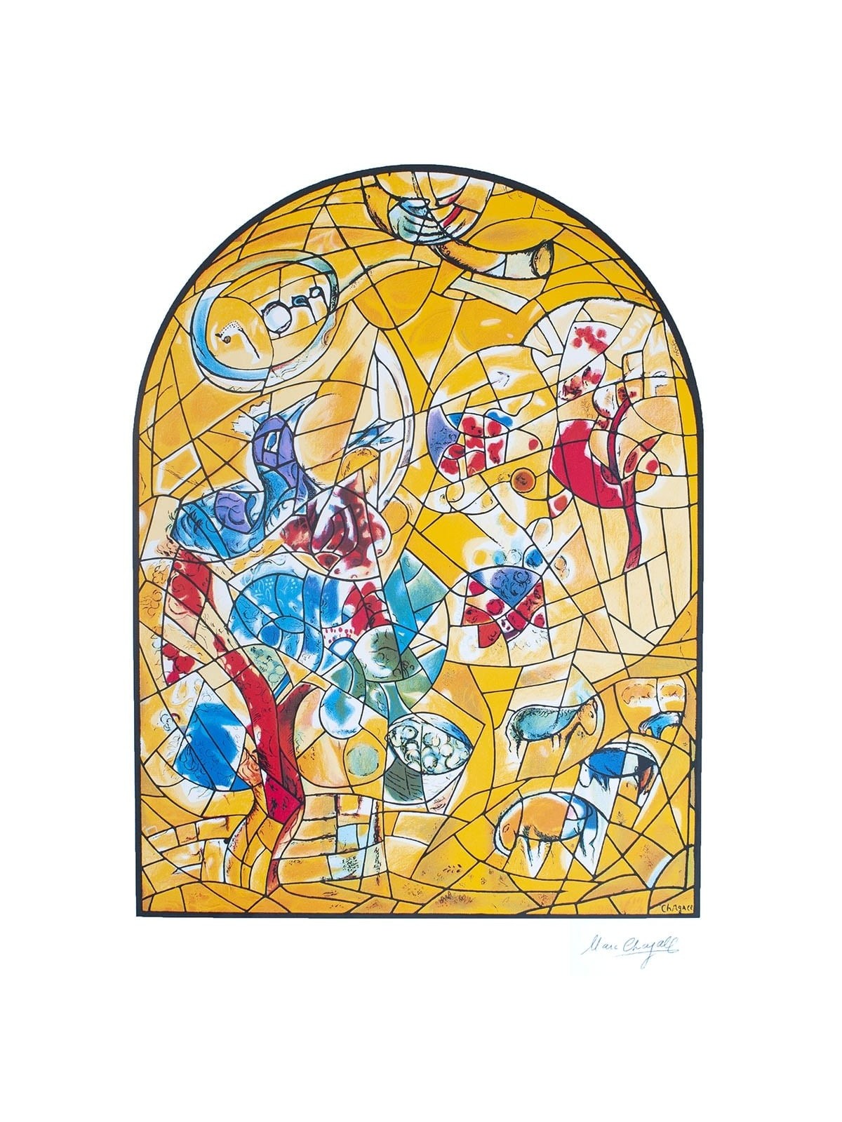 Limited Edition Numbered Marc Chagall Serigraph The Twelve Tribes Jose