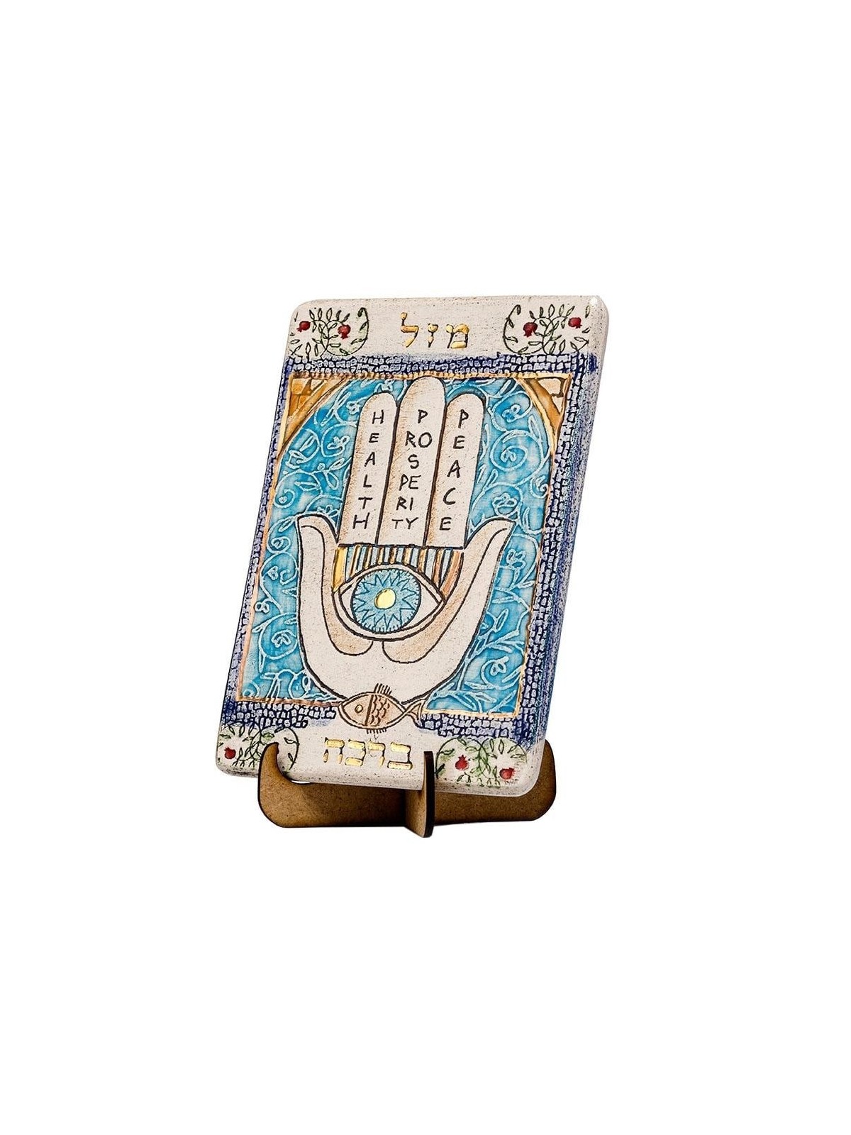 Art in Clay Limited Edition Handmade Ceramic Hamsa Plaque Wall Hanging