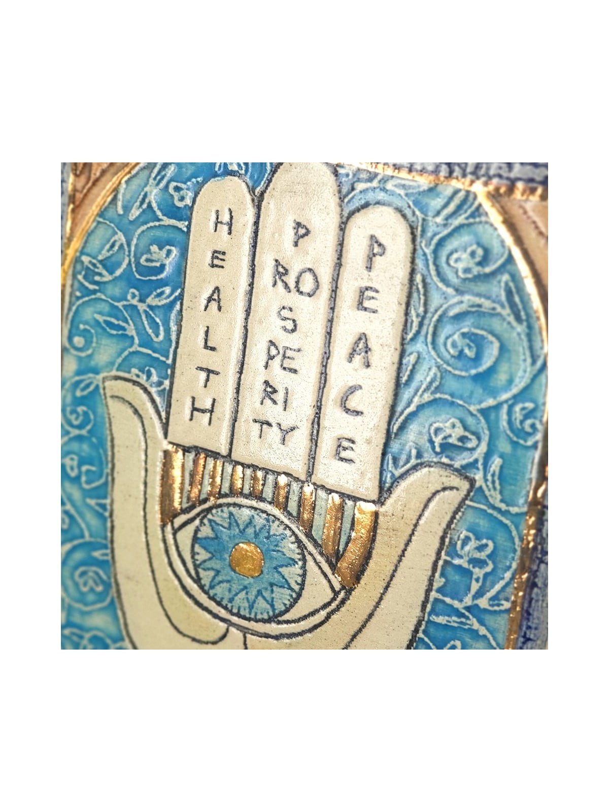 Art in Clay Limited Edition Handmade Ceramic Hamsa Plaque Wall Hanging