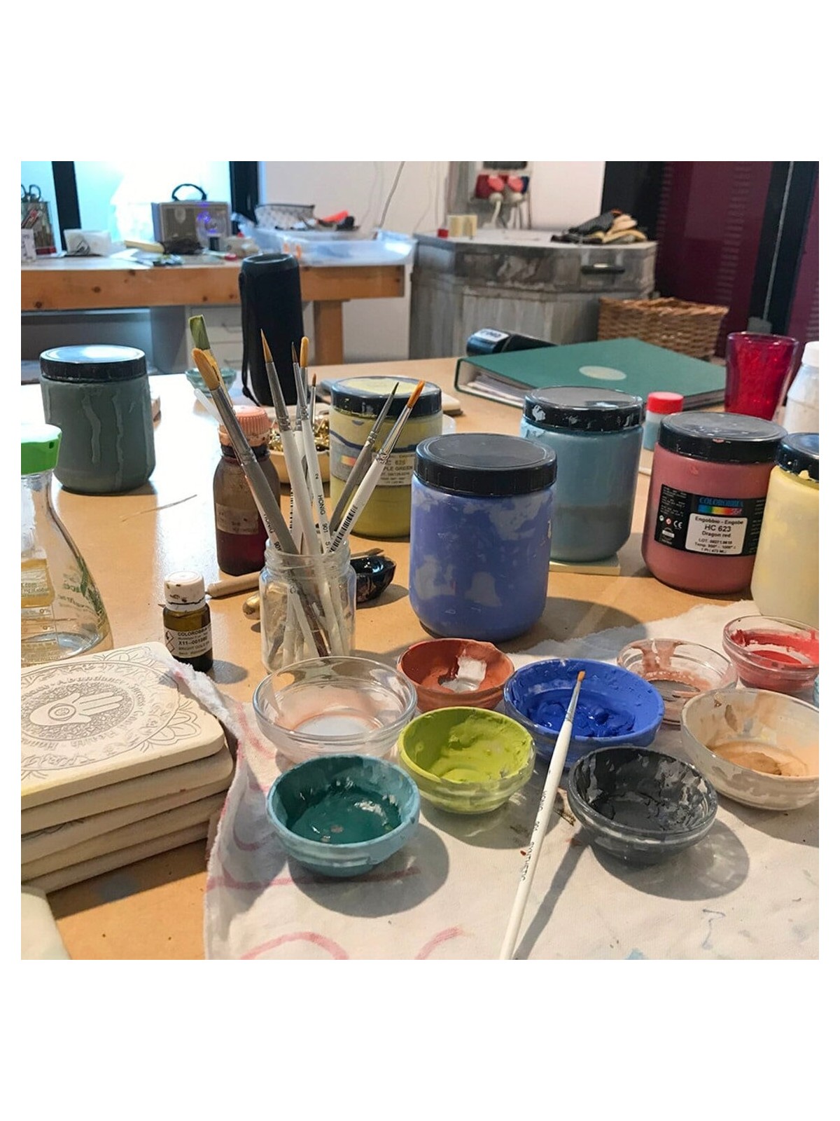 Art in Clay Limited Edition Handmade Ceramic Hamsa Plaque Wall Hanging