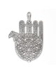 Hamsa based on Synagogue Lamp Decoration. Morocco. Early 20th Century