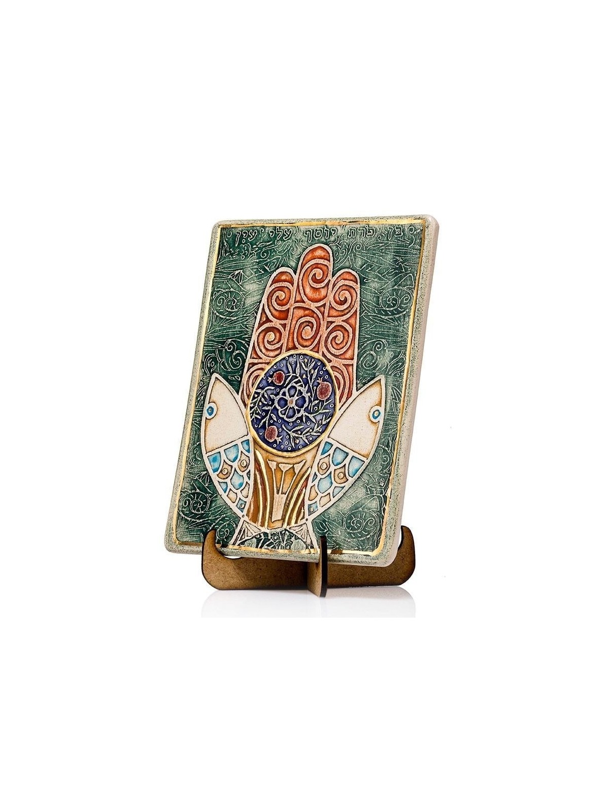 Art in Clay Limited Edition Handmade Ceramic Hamsa Plaque Wall Hanging