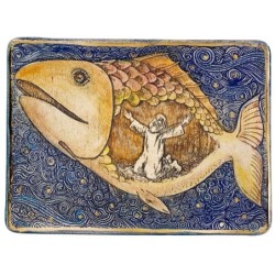 Art in Clay Limited Edition Handmade Jonah and the Whale Ceramic Plaqu