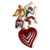 Dancing heart: David Gerstein Hand Painted Limited Edition Wall Sculpt