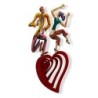 Dancing heart: David Gerstein Hand Painted Limited Edition Wall Sculpt