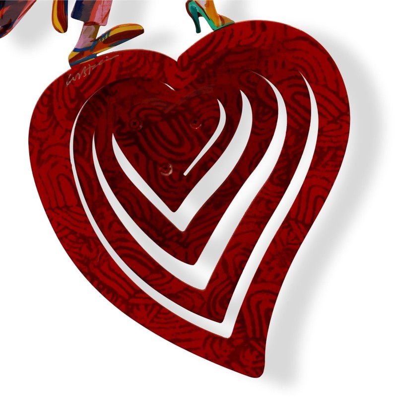 Dancing heart: David Gerstein Hand Painted Limited Edition Wall Sculpt