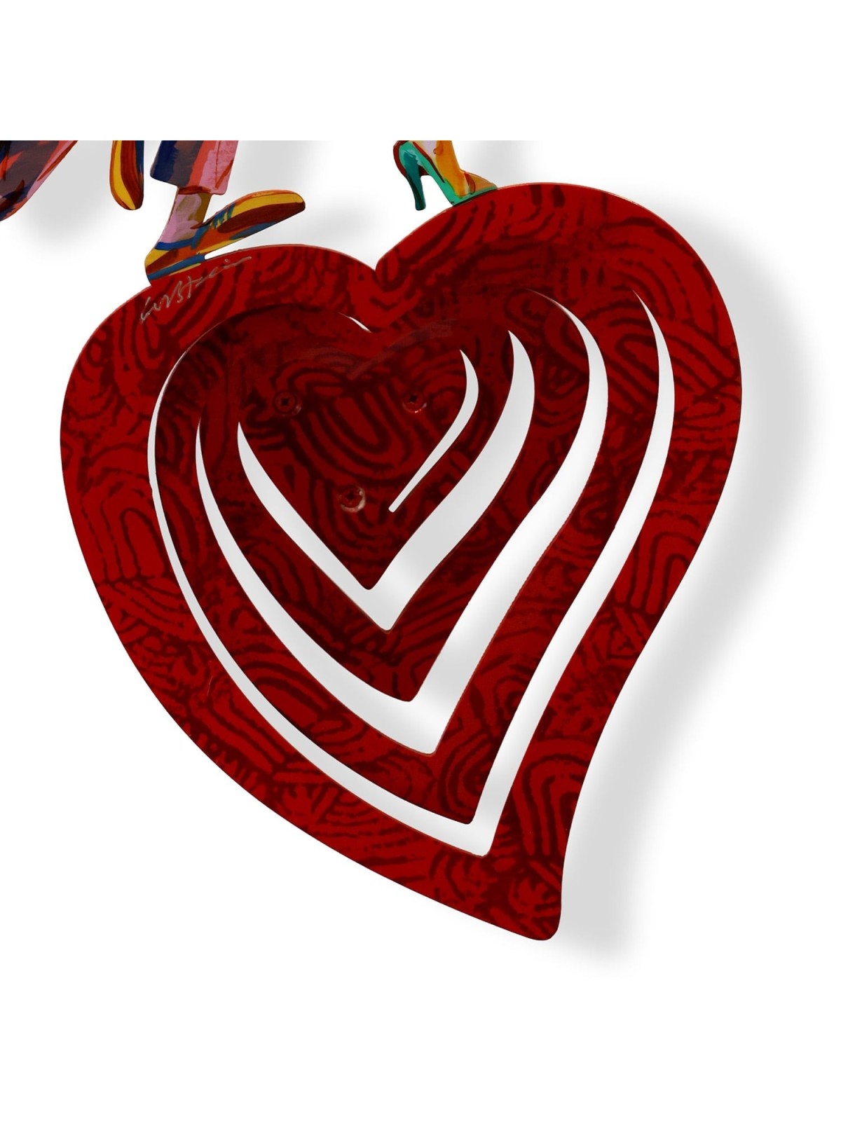 Dancing heart: David Gerstein Hand Painted Limited Edition Wall Sculpt