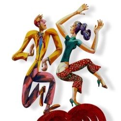 Dancing heart: David Gerstein Hand Painted Limited Edition Wall Sculpt
