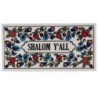 Flower Wall Hanging Tile with Greeting. Armenian Ceramic