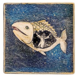 Art in Clay Limited Edition Handmade Ceramic Jonah and the Whale Plaqu