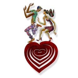 Swinging heart: David Gerstein Hand Painted Limited Edition Wall Sculp