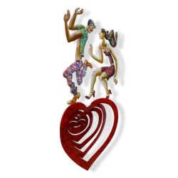 Swinging heart: David Gerstein Hand Painted Limited Edition Wall Sculp