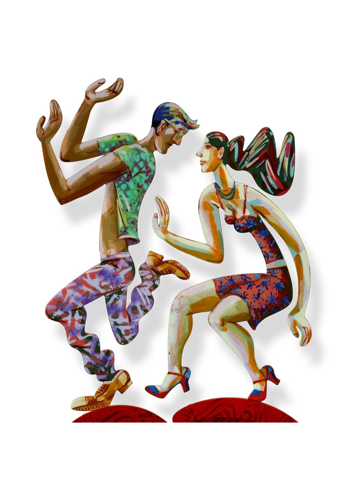 Swinging heart: David Gerstein Hand Painted Limited Edition Wall Sculp