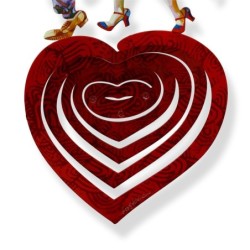 Swinging heart: David Gerstein Hand Painted Limited Edition Wall Sculp