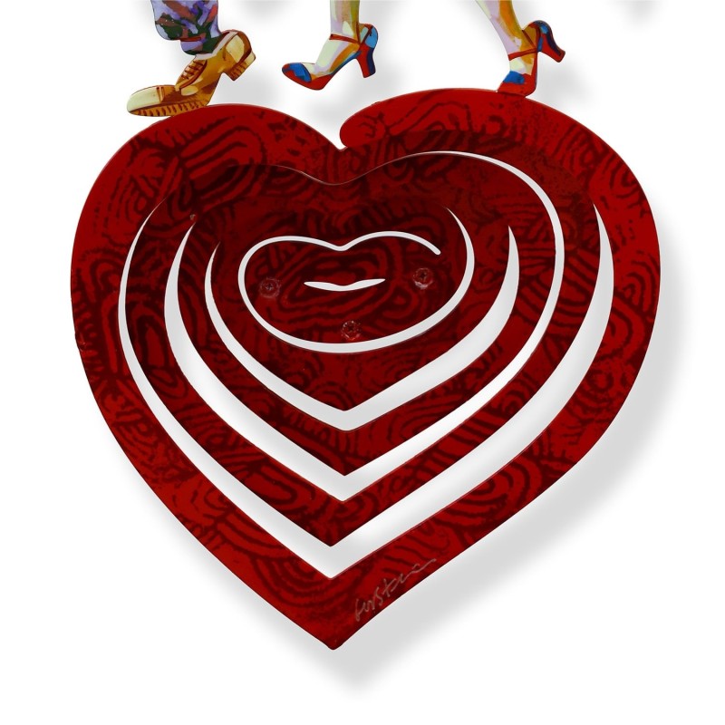 Swinging heart: David Gerstein Hand Painted Limited Edition Wall Sculp