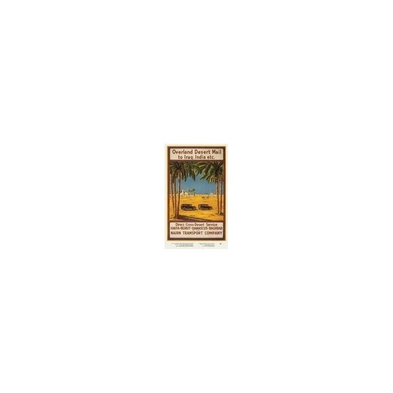 Overland Desert Mail. 1923. Poster