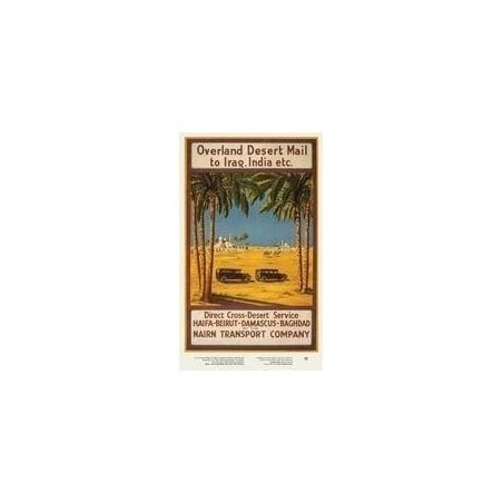 Overland Desert Mail. 1923. Poster