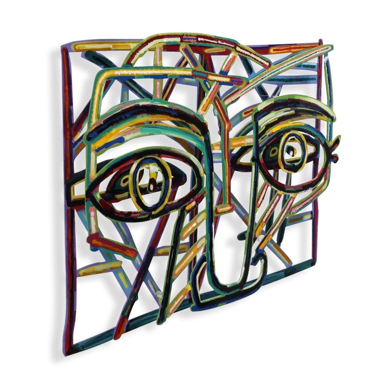 Graffiti Face 3: David Gerstein Hand Painted Limited Edition Wall Scul