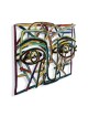 Graffiti Face 3: David Gerstein Hand Painted Limited Edition Wall Scul