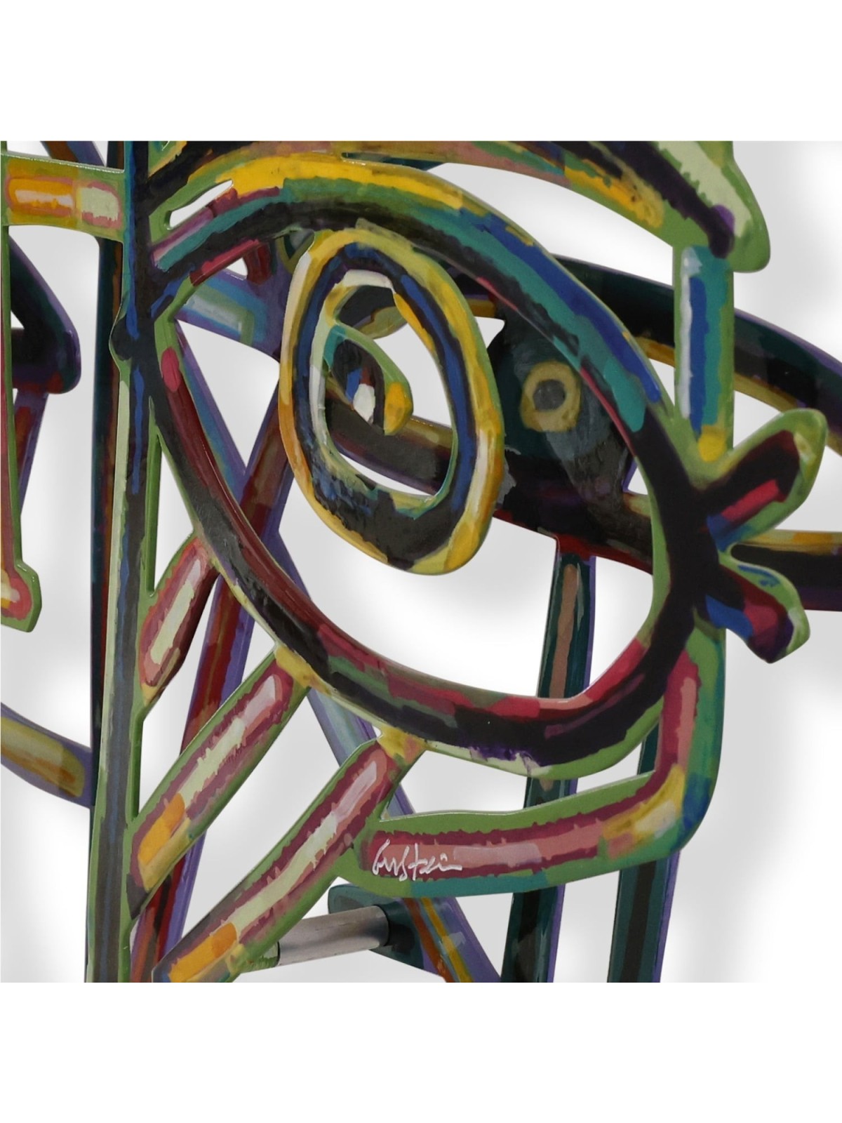 Graffiti Face 3: David Gerstein Hand Painted Limited Edition Wall Scul