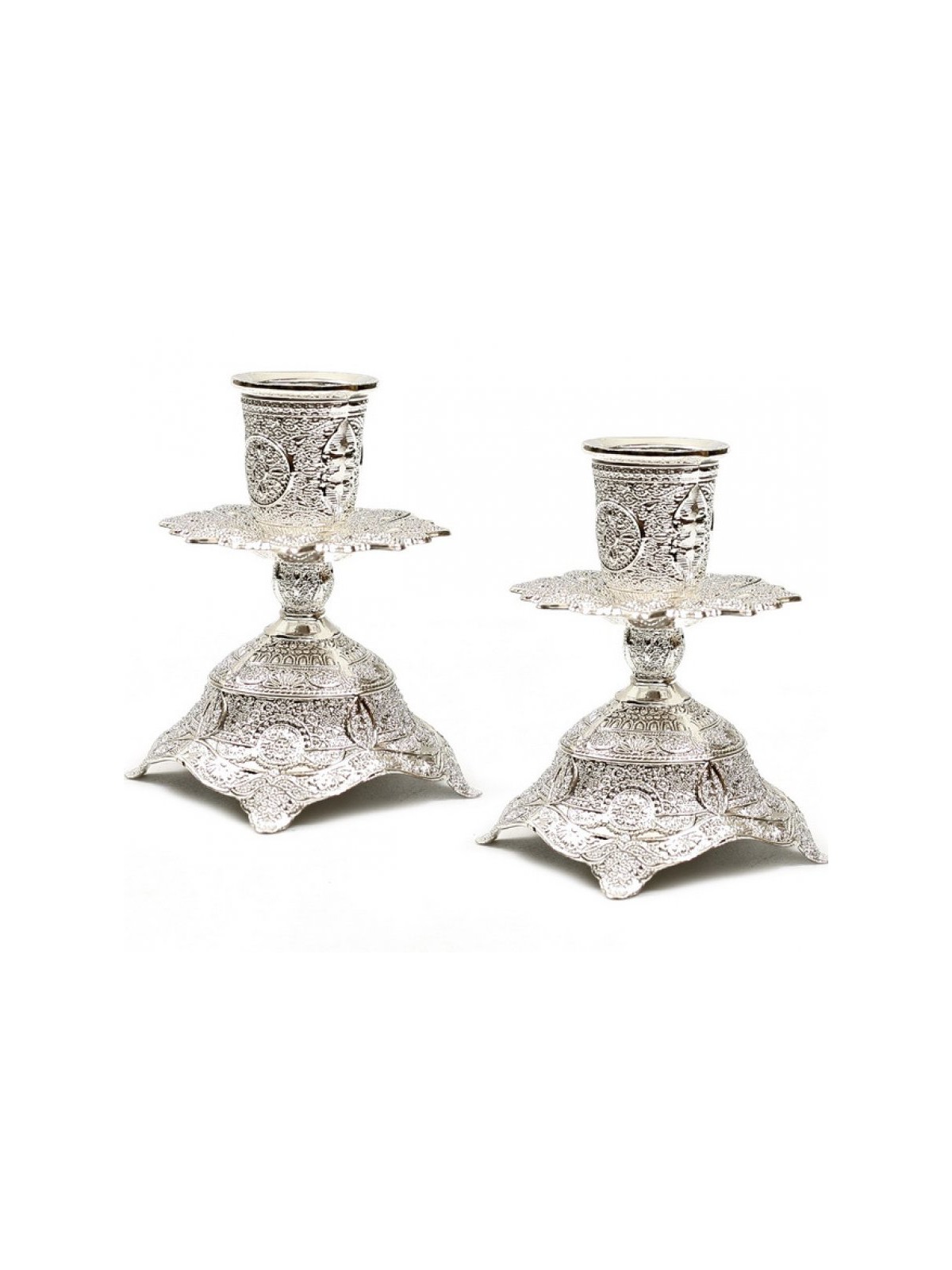 Silver Plated Candlesticks Decorative Filigree Flor... | Gifts for Her