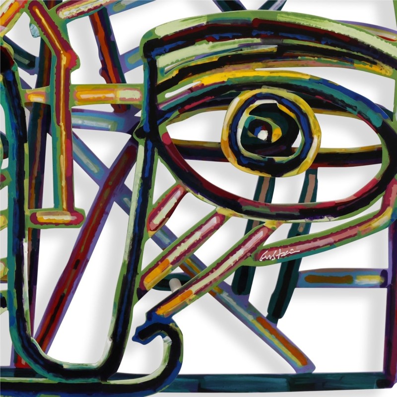 Graffiti Face 3: David Gerstein Hand Painted Limited Edition Wall Scul