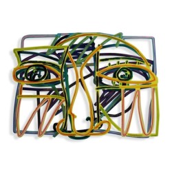 Graffiti Face 2: David Gerstein Hand Painted Limited Edition Wall Scul