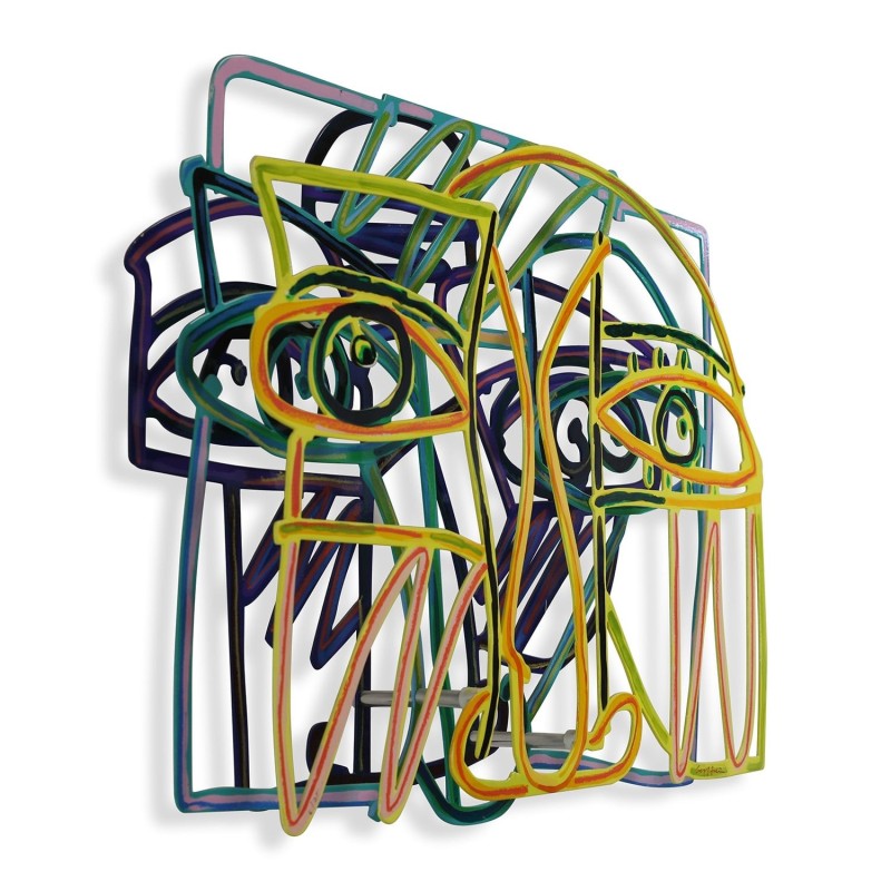 Graffiti Face 2: David Gerstein Hand Painted Limited Edition Wall Scul