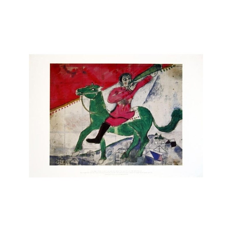 The Rider, 1918. Marc Chagall (Poster)