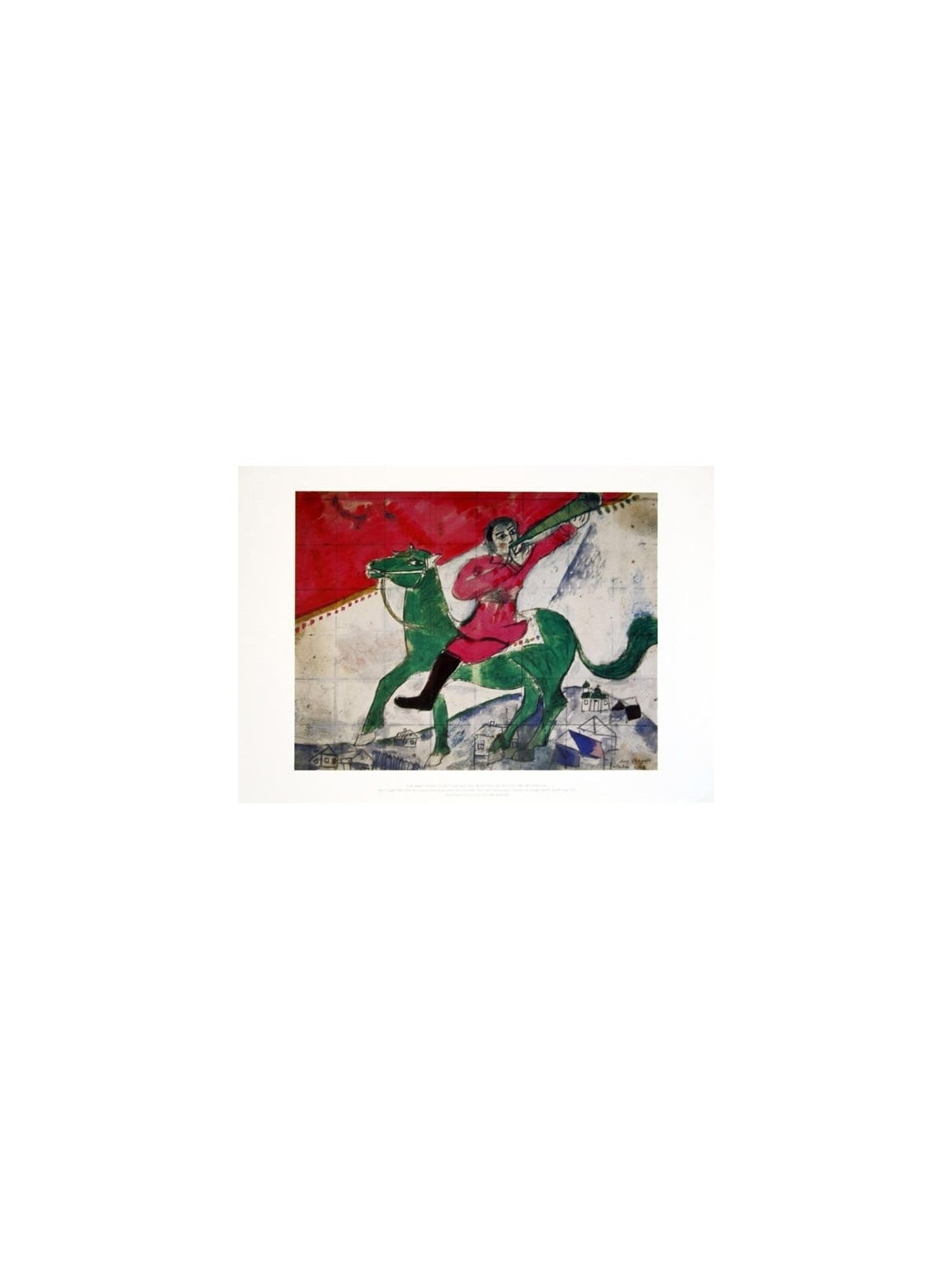 The Rider, 1918. Marc Chagall (Poster)