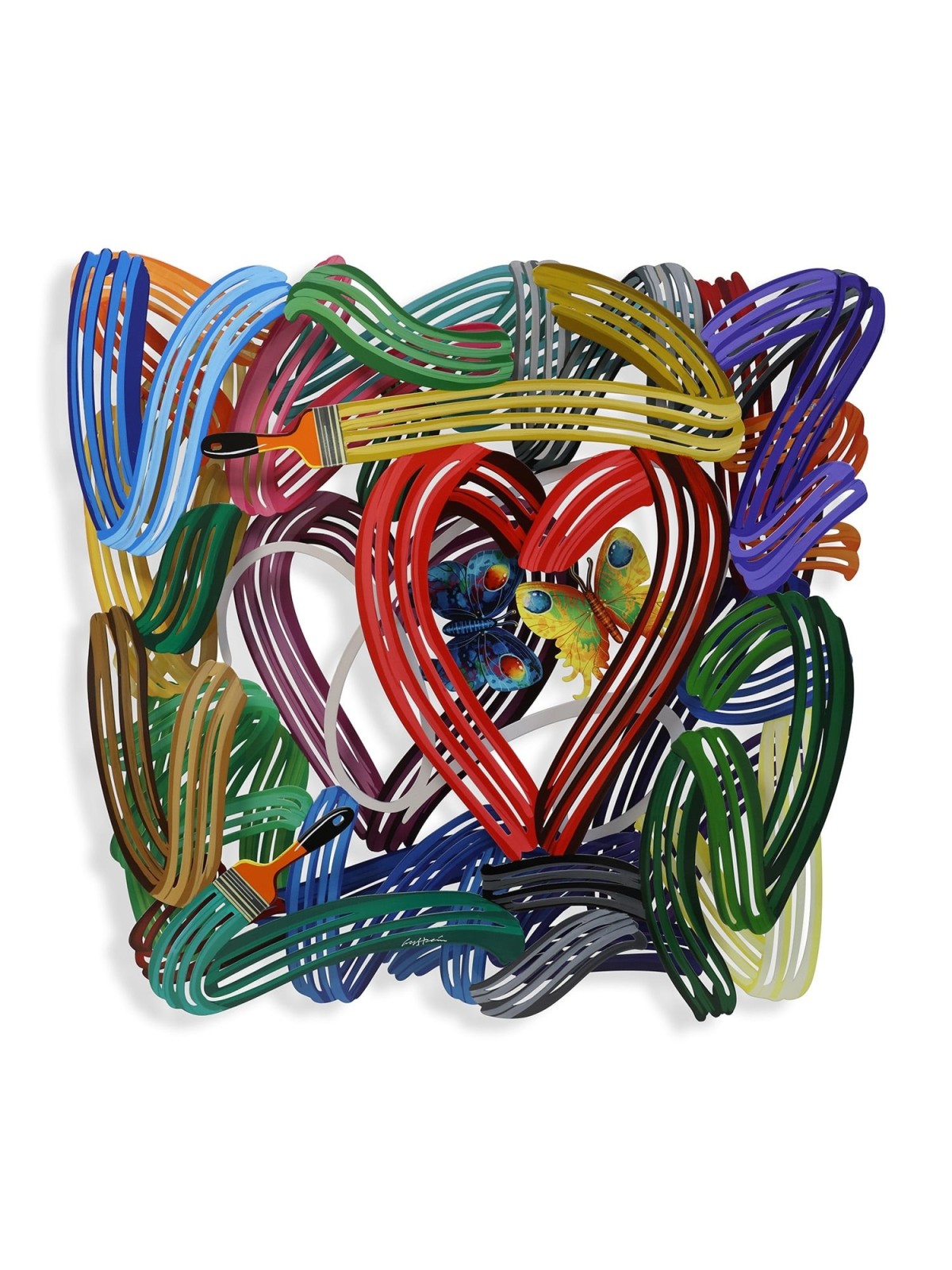 Honeymoon: David Gerstein Hand Painted Limited Edition Wall Sculpture
