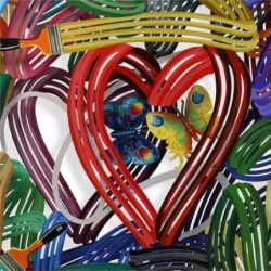 Honeymoon: David Gerstein Hand Painted Limited Edition Wall Sculpture