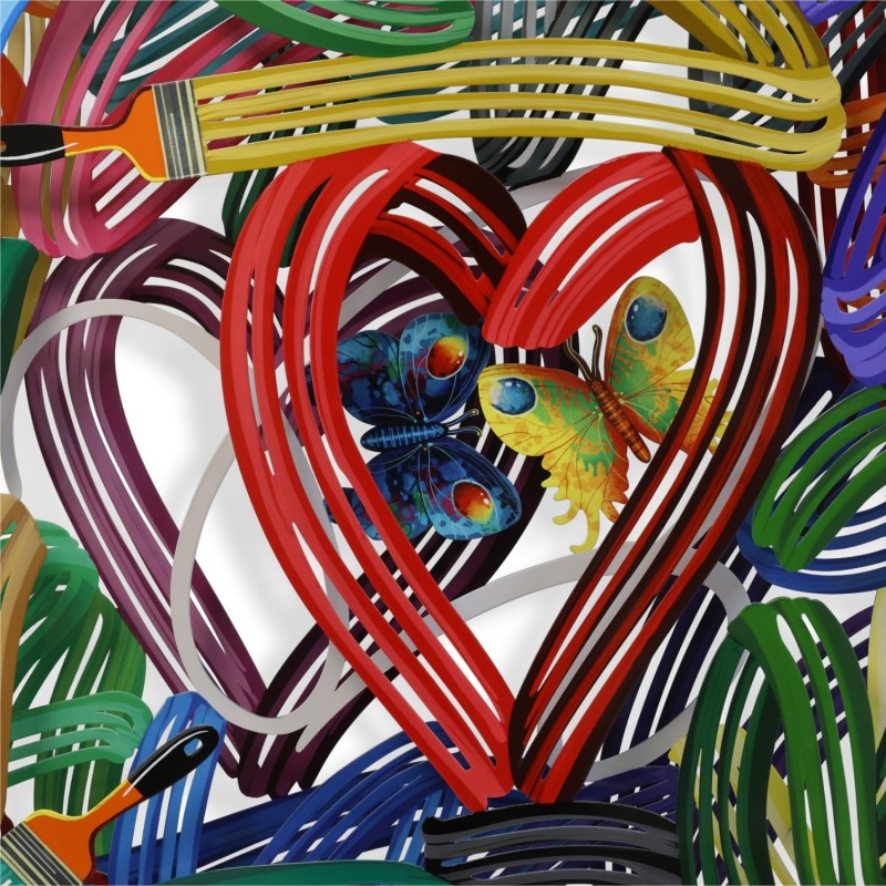 Honeymoon: David Gerstein Hand Painted Limited Edition Wall Sculpture