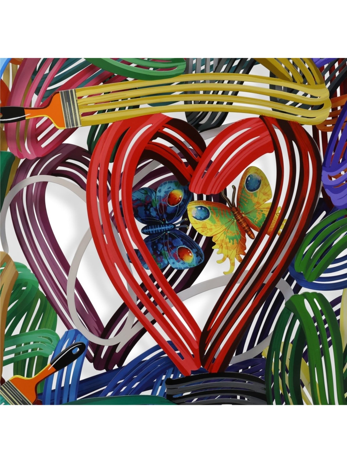 Honeymoon: David Gerstein Hand Painted Limited Edition Wall Sculpture