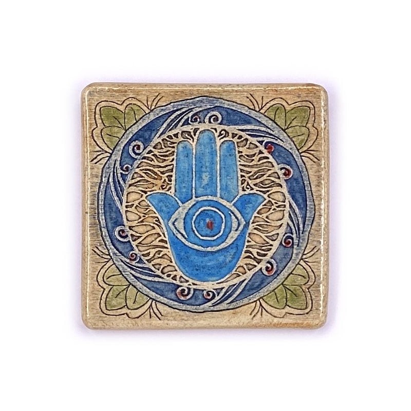 Art in Clay Handmade Ceramic Hamsa Plaque Wall Hanging