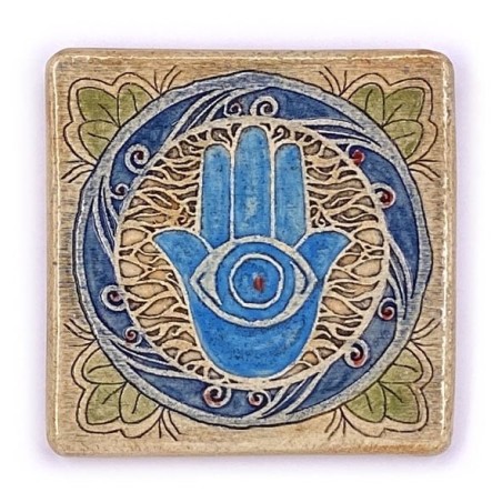 Art in Clay Handmade Ceramic Hamsa Plaque Wall Hanging