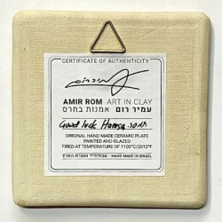 Art in Clay Handmade Ceramic Hamsa Plaque Wall Hanging