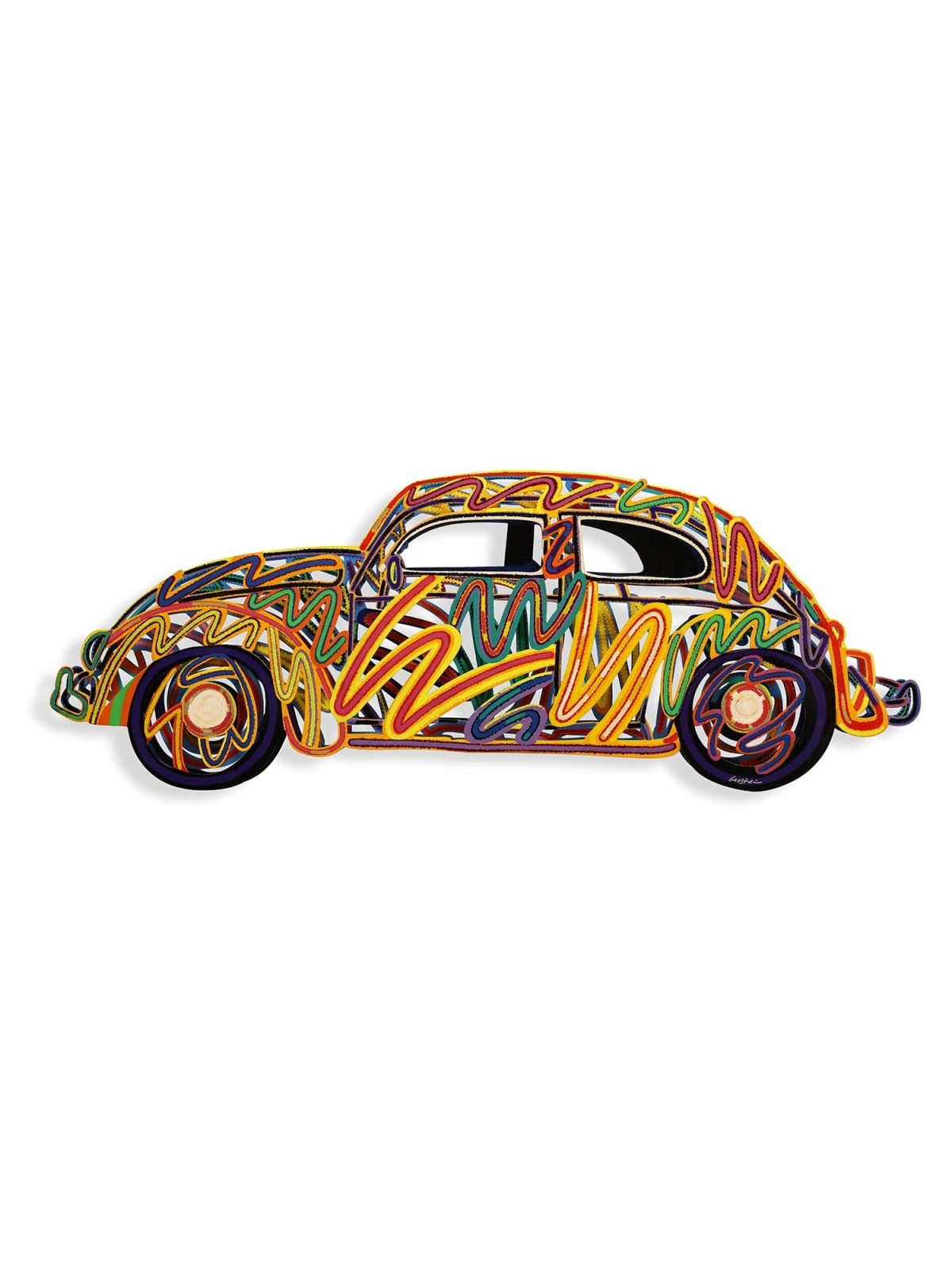 Beetle: David Gerstein Hand Painted Limited Edition Wall Sculpture