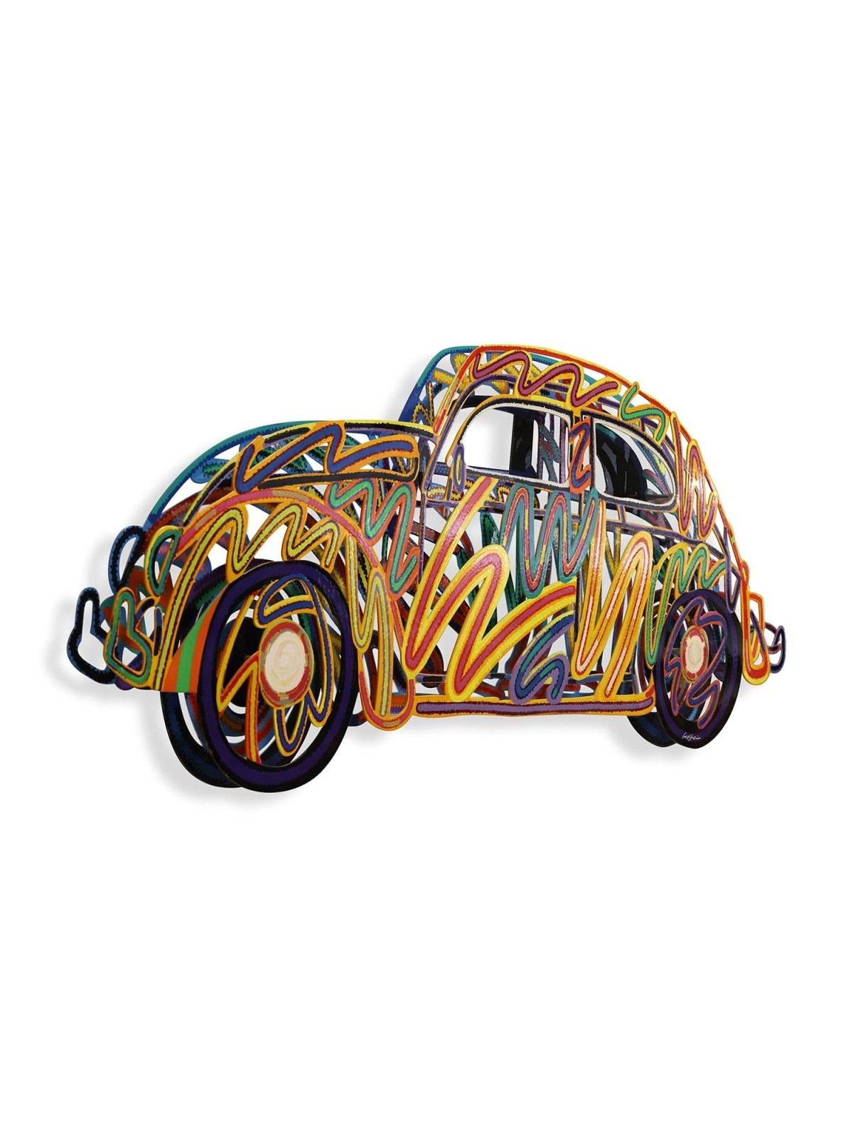 Beetle: David Gerstein Hand Painted Limited Edition Wall Sculpture