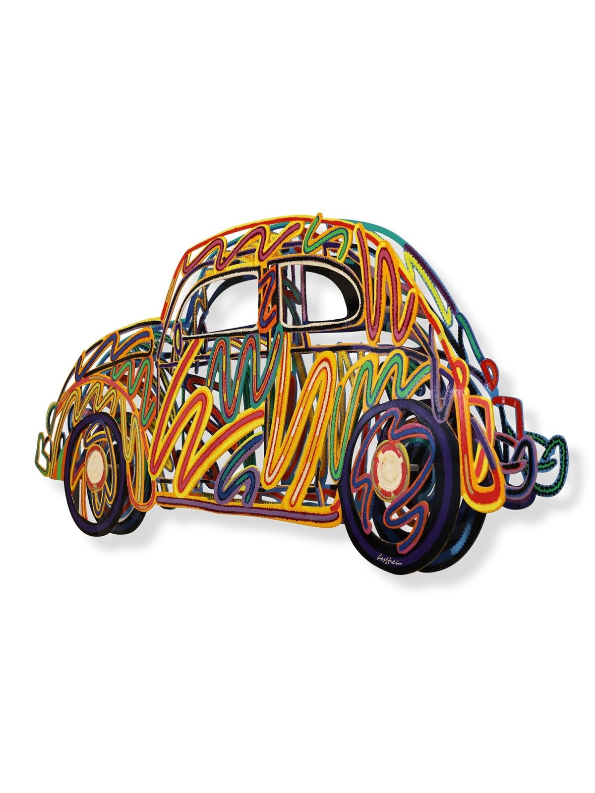 Beetle: David Gerstein Hand Painted Limited Edition Wall Sculpture