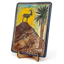 Art in Clay Limited Edition Handmade Ein Gedi Mountain Goat Ceramic Pl
